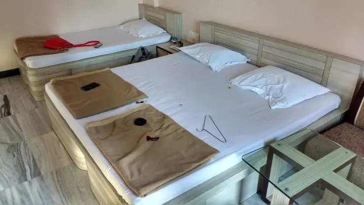 Family room at Shri Maheshanand Soham Ashram Vrindavan - large room for families